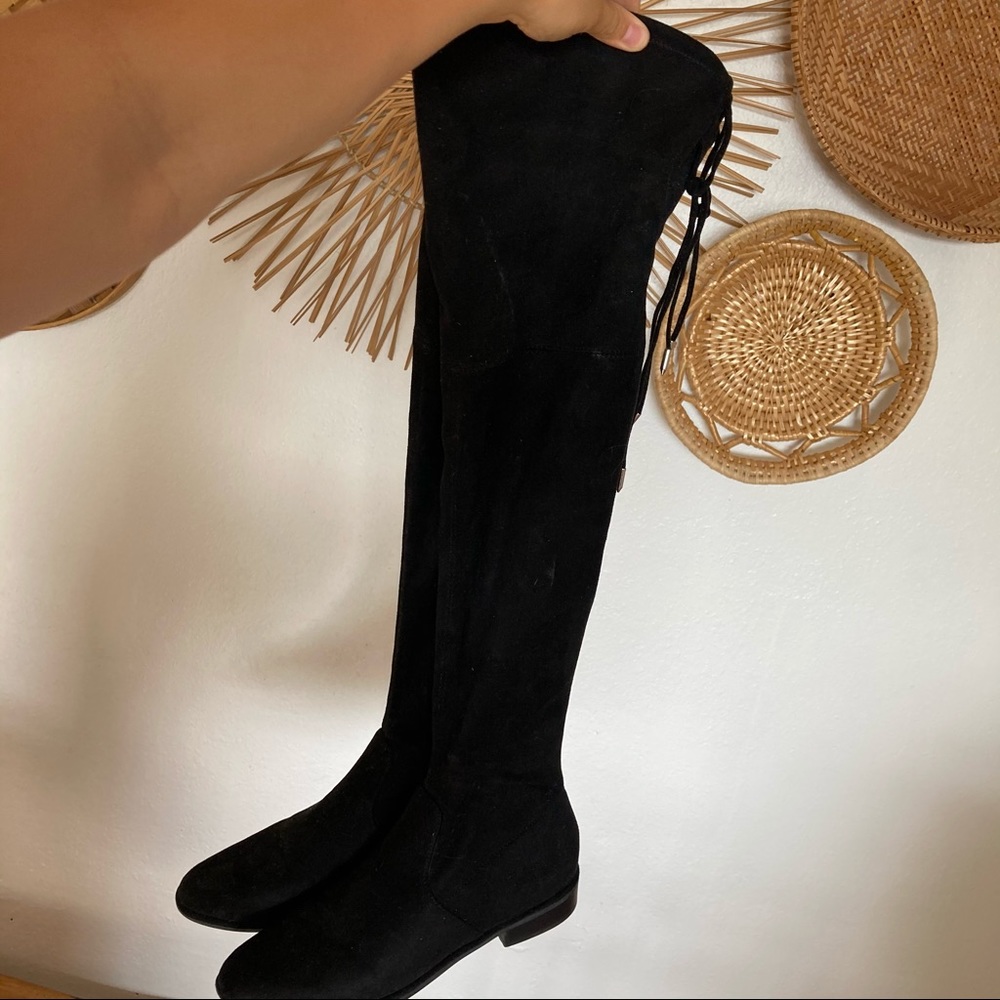 Lightly worn black Marc Fisher thigh high boots